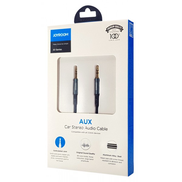 JOYROOM καλώδιο Stereo 3.5mm SY-15A1, AUX, gold plated, 1.5m, μαύρο JOYROOM καλώδιο Stereo 3.5mm SY-15A1, AUX, gold plated, 1.5m, μαύρο