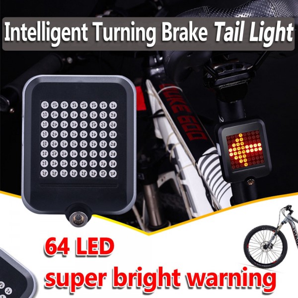 Έξυπνος οπίσθιος φωτισμός ποδηλάτου BIKE-0034, LED, μπαταρία, USB, μαύρο Έξυπνος οπίσθιος φωτισμός ποδηλάτου BIKE-0034, LED, μπαταρία, USB, μαύρο