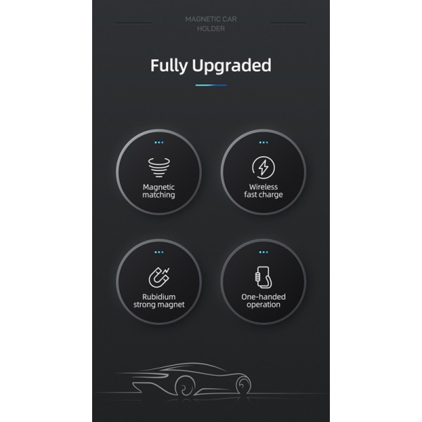 JOYROOM ασύρματος φορτιστής και βάση αυτοκινήτου JR-ZS240, 15W, μαύρος