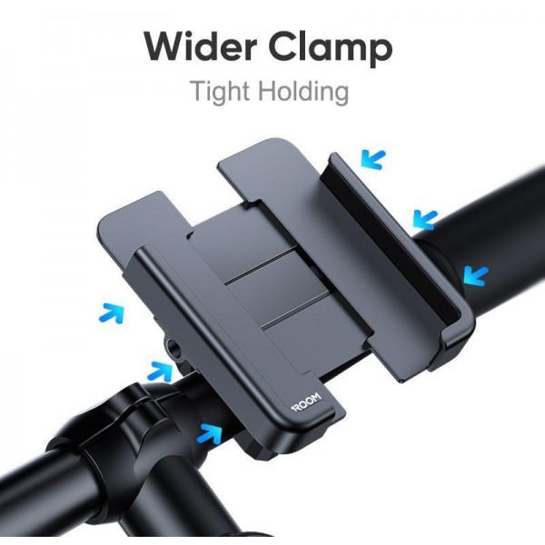 JOYROOM βάση ποδηλάτου για smartphone JR-ZS252, μεταλλική, μαύρη JOYROOM βάση ποδηλάτου για smartphone JR-ZS252, μεταλλική, μαύρη