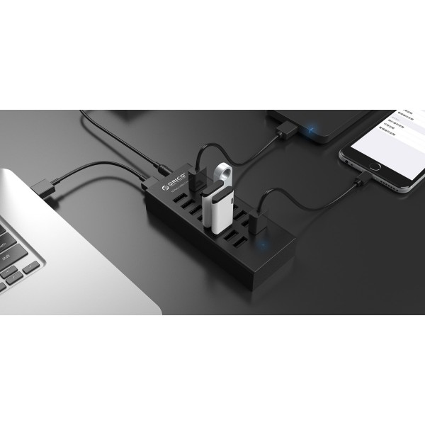 ORICO USB hub H1613-U2, 16x θυρών, 480Mbps, USB σύνδεση, μαύρο