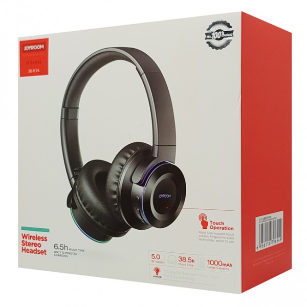 JOYROOM headphones JR-H16, wireless & wired, BT 5.0, μαύρα