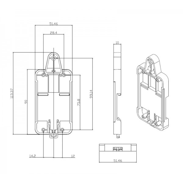 SONOFF θήκη για ράγα διακοπτών SNF-DR