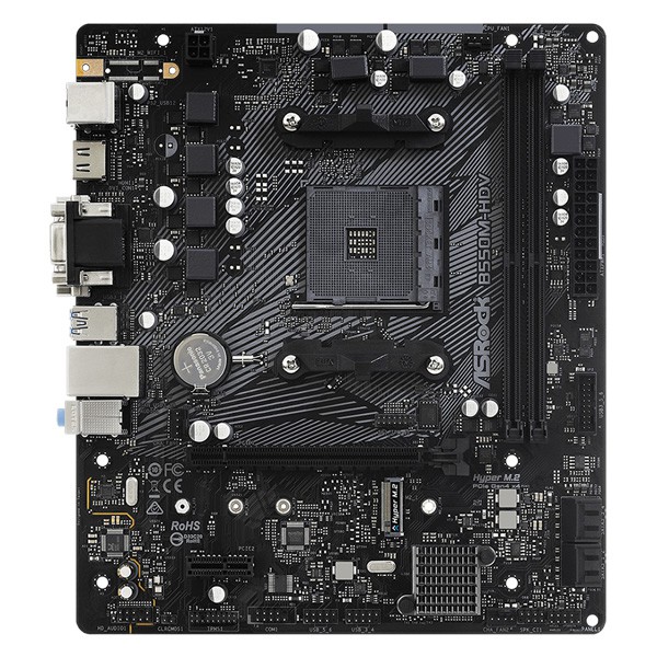 ASROCK μητρική B550M-HDV, 2x DDR4, AM4, USB 3.2, mATX