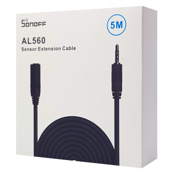 SONOFF καλώδιο επέκτασης για αισθητήρα AL560, αδιάβροχο, 5m, μαύρο SONOFF καλώδιο επέκτασης για αισθητήρα AL560, αδιάβροχο, 5m, μαύρο