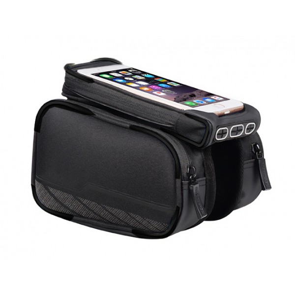 Tσαντάκι ποδηλάτου ΒΙΚΕ-0010 με θήκη κινητού 6.5", μαύρο