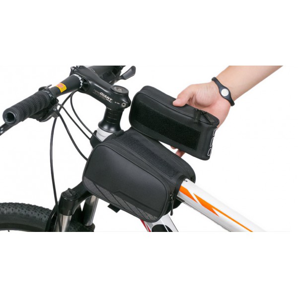 Tσαντάκι ποδηλάτου ΒΙΚΕ-0010 με θήκη κινητού 6.5", μαύρο