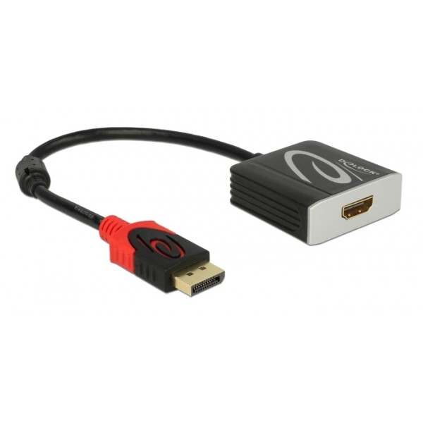 DELOCK αντάπτορας DisplayPort 1.2 σε HDMI 62734, 4K, active, μαύρος DELOCK αντάπτορας DisplayPort 1.2 σε HDMI 62734, 4K, active, μαύρος
