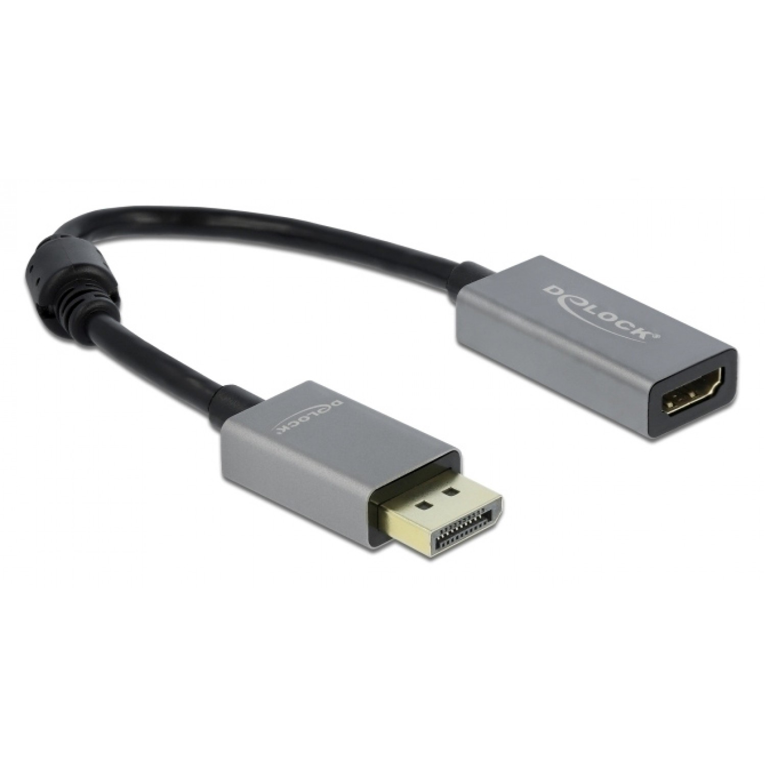 DELOCK αντάπτορας DisplayPort 1.4 σε HDMI 66436, 4K HDR, active, γκρι DELOCK αντάπτορας DisplayPort 1.4 σε HDMI 66436, 4K HDR, active, γκρι