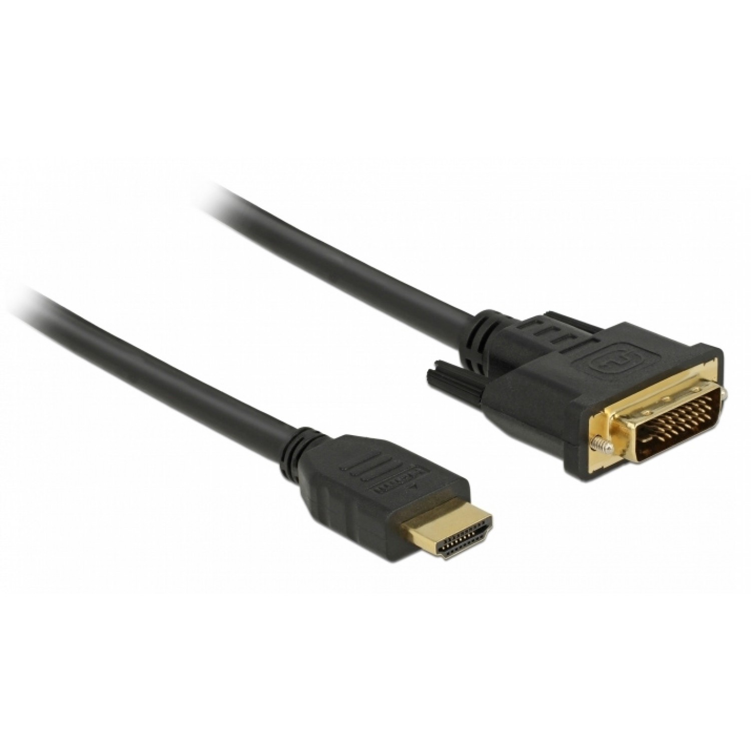 DELOCK καλώδιο HDMI σε DVI 24+1 85654, 7.92Gbps, 2K, 2m, μαύρο