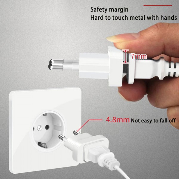 POWERTECH αντάπτορας πρίζας US σε EU PT-927, με ασφάλεια, 4.8mm, λευκός POWERTECH αντάπτορας πρίζας US σε EU PT-927, με ασφάλεια, 4.8mm, λευκός