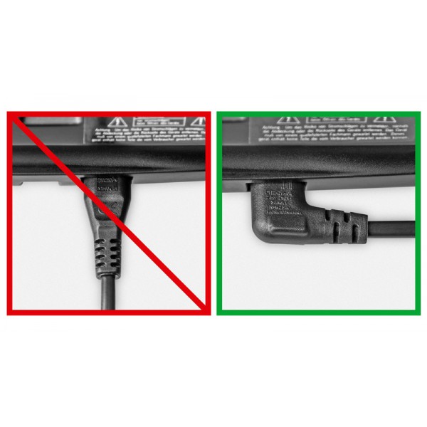 GOOBAY καλώδιο τροφοδοσίας Euro 56588, γωνιακό, 2x0.75 mm², 0.5m, μαύρο GOOBAY καλώδιο τροφοδοσίας Euro 56588, γωνιακό, 2x0.75 mm², 0.5m, μαύρο