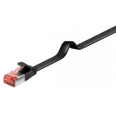 GOOBAY καλώδιο δικτύου 94237, CAT 6 U/FTP, flat, copper, 10m, μαύρο