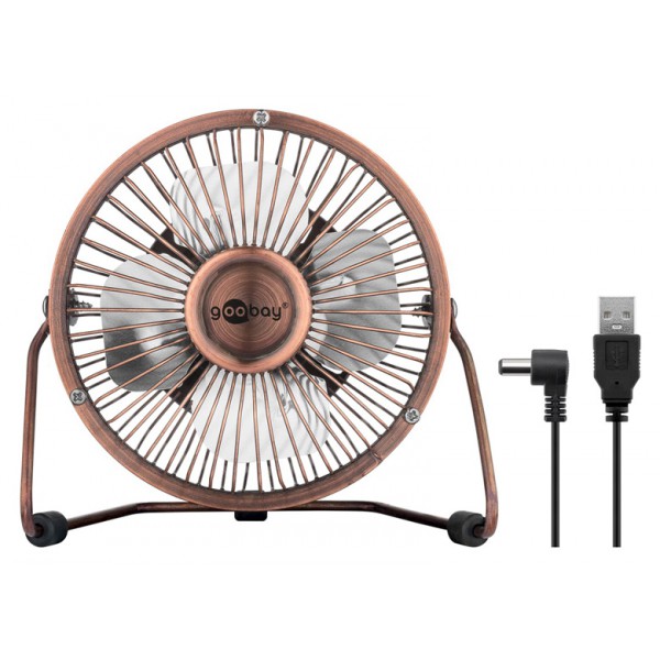 GOOBAY επιτραπέζιος ανεμιστήρας 55524, 4", USB, bronze GOOBAY επιτραπέζιος ανεμιστήρας 55524, 4", USB, bronze