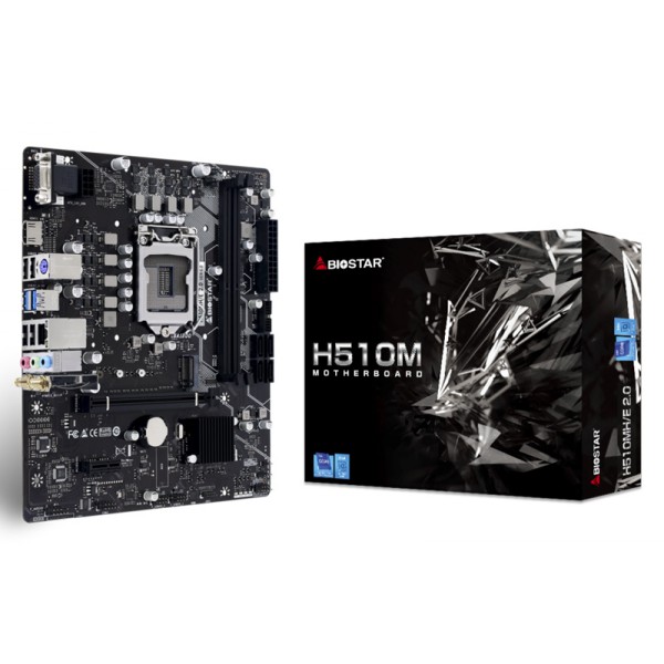 BIOSTAR μητρική H510MHE, 2x DDR4, s1200, USB 3.2, mATX