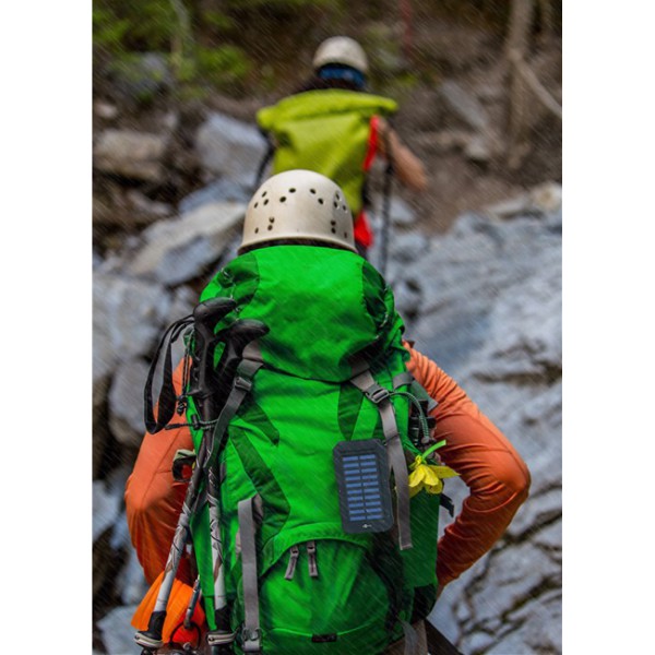 GOOBAY ηλιακό power bank 49216 με φακό, 8000mAh, 2x output, 2A, μαύρο