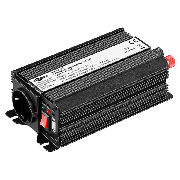 GOOBAY inverter αυτοκινήτου 52767, 12V σε 230V, 300W GOOBAY inverter αυτοκινήτου 52767, 12V σε 230V, 300W