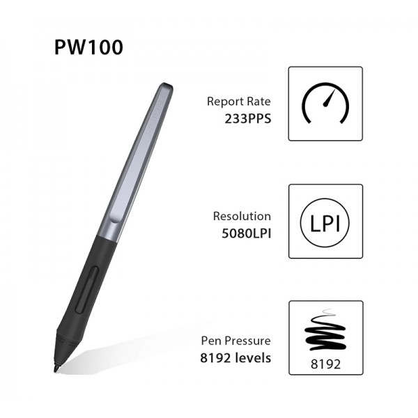 HUION pen tablet H640P, 6.3 x 3.9", battery-free pen, 6 πλήκτρα, μαύρο HUION pen tablet H640P, 6.3 x 3.9", battery-free pen, 6 πλήκτρα, μαύρο