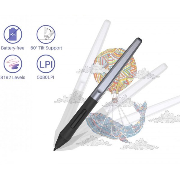 HUION pen tablet H950P, 8.7 x 5.4", battery-free pen, 8 πλήκτρα, μαύρο HUION pen tablet H950P, 8.7 x 5.4", battery-free pen, 8 πλήκτρα, μαύρο