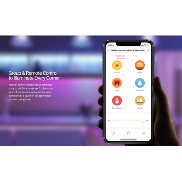 YEELIGHT Smart λάμπα LED W3 YLDP005, Wi-Fi, 8W, E27, 1700-6500K, RGB YEELIGHT Smart λάμπα LED W3 YLDP005, Wi-Fi, 8W, E27, 1700-6500K, RGB