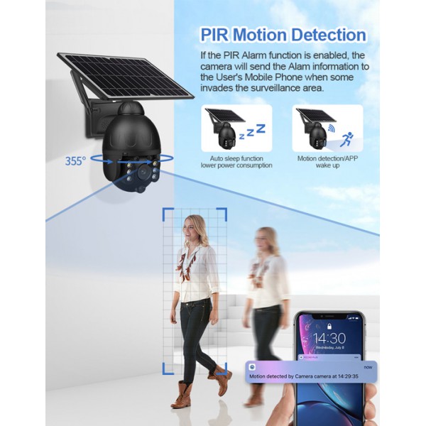 SECTEC smart ηλιακή 4G κάμερα ST-588-2M-4G, 2MP, PIR, cloud/micro SD SECTEC smart ηλιακή 4G κάμερα ST-588-2M-4G, 2MP, PIR, cloud/micro SD