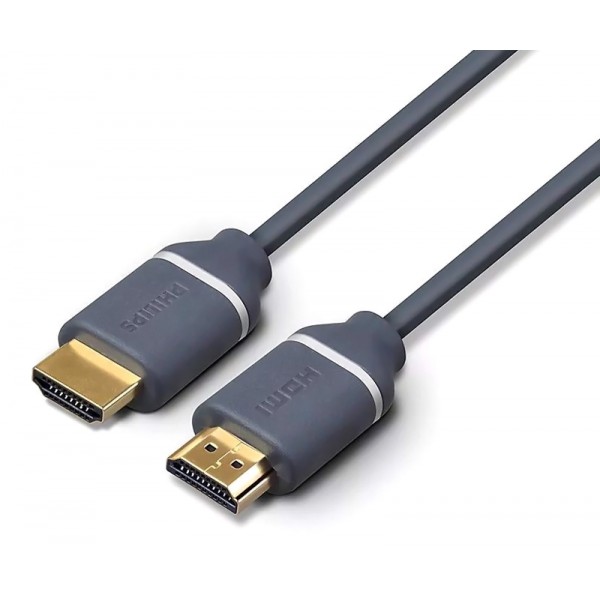 PHILIPS καλώδιο HDMI 2.0 SWV5610G, 4K 3D, copper, γκρι, 1.5m PHILIPS καλώδιο HDMI 2.0 SWV5610G, 4K 3D, copper, γκρι, 1.5m