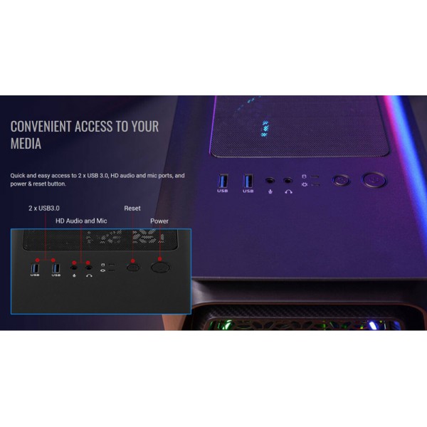 AEROCOOL PC mini tower Aero one ECLIPSE-G-BK-V1, 210x459x403mm, 4x fan AEROCOOL PC mini tower Aero one ECLIPSE-G-BK-V1, 210x459x403mm, 4x fan