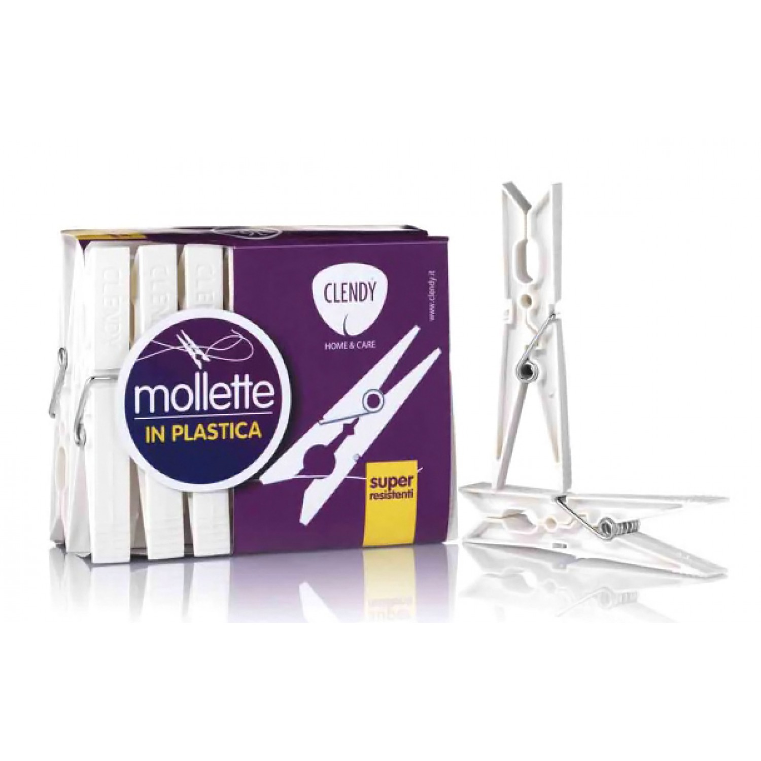 CLENDY πλαστικά μανταλάκια ρούχων, λευκά, 20τμχ CLENDY πλαστικά μανταλάκια ρούχων, λευκά, 20τμχ