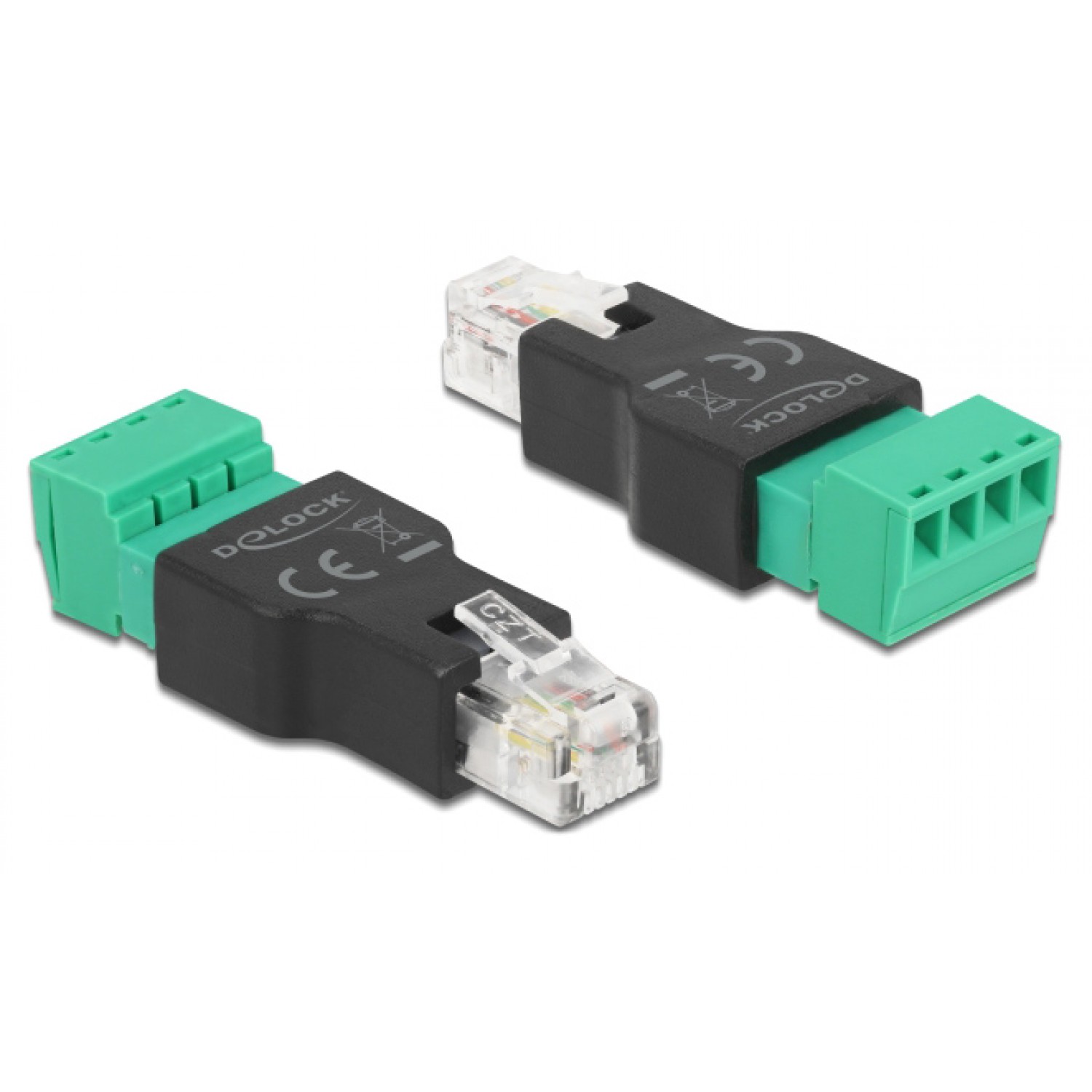 DELOCK αντάπτορας RJ11/14 σε Terminal Block 4pin 66527, 2-part, 1τμχ