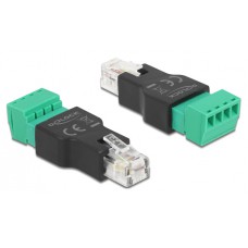 DELOCK αντάπτορας RJ11/14 σε Terminal Block 4pin 66527, 2-part, 1τμχ