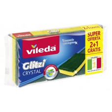 VILEDA Σφουγγάρι πιάτων Glitzi Crystal, 3τμχ