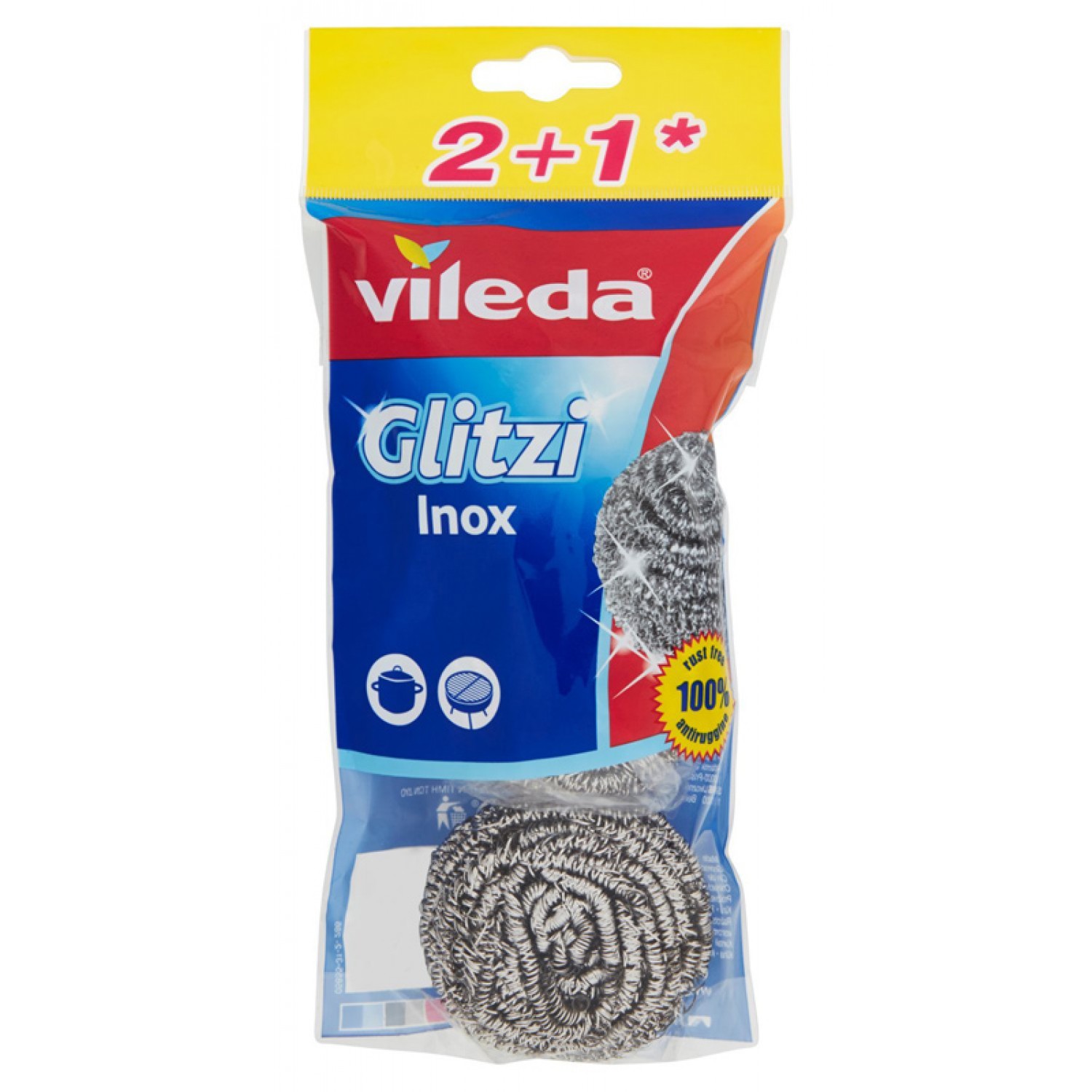 VILEDA Ανοξείδωτο σύρμα Glitzi Inox, 3τμχ VILEDA Ανοξείδωτο σύρμα Glitzi Inox, 3τμχ