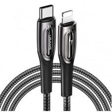 USAMS Καλώδιο USB Type-C σε Lightning SJ496USB01, 20W, 1.2m, μαύρο