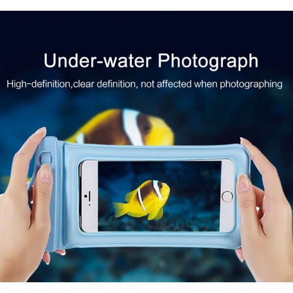 USAMS αδιάβροχη θήκη κινητού YD007, έως 6", IPX8, touch friendly, μαύρη