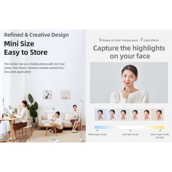 USAMS φωτιστική βάση για κινητά US-ZB209, λευκή USAMS φωτιστική βάση για κινητά US-ZB209, λευκή