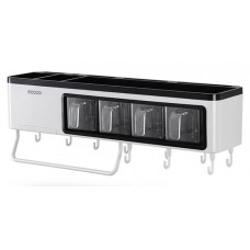 ECOCO πολυχρηστική βάση τοίχου για κουζίνα E1705, 50x13x12cm, μαύρη