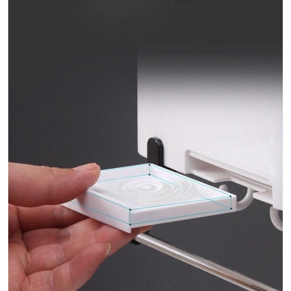 ECOCO πολυχρηστική βάση τοίχου για κουζίνα E1801, λευκή-μαύρη