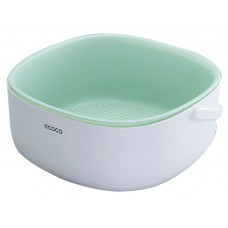 ECOCO δοχείο αποστράγγισης λαχανικών E2026, 26x26x12.5cm, λευκό-πράσινο