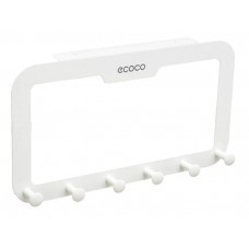 ECOCO μεταλλική κρεμάστρα πόρτας E1605, 40x22x4cm, λευκή
