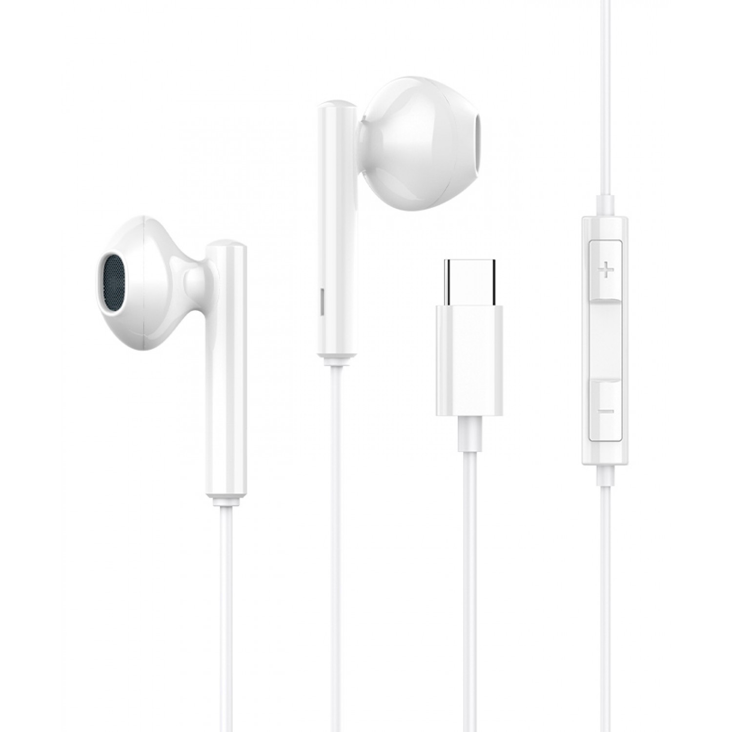 CELEBRAT earphones με μικρόφωνο G16, Type-C, 1.2m, λευκά CELEBRAT earphones με μικρόφωνο G16, Type-C, 1.2m, λευκά