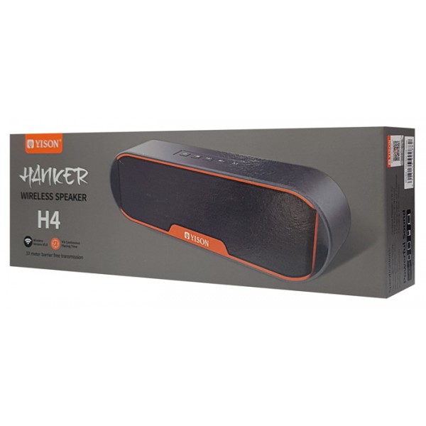 YISON φορητό ηχείο Hanker H4, 2x 5W, FM, Bluetooth 5.0, 1200mAh, γκρι