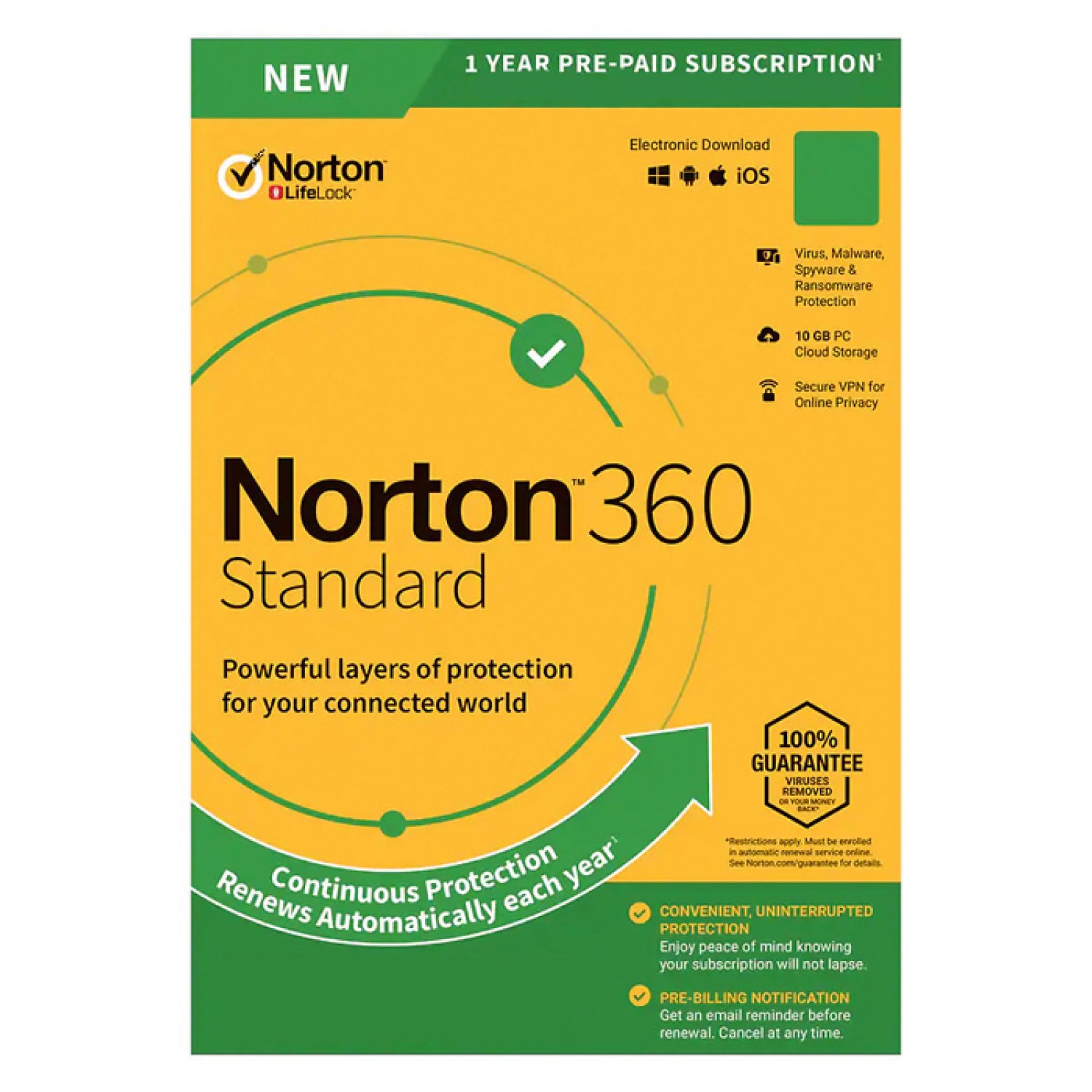 NORTON Antivirus 360 Standard ESD, 1 συσκευή, 10GB cloud, 1 έτος NORTON Antivirus 360 Standard ESD, 1 συσκευή, 10GB cloud, 1 έτος