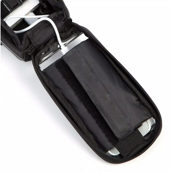 Τσαντάκι ποδηλάτου BIKE-0007, με θήκη κινητού 6.2", μαύρο Τσαντάκι ποδηλάτου BIKE-0007, με θήκη κινητού 6.2", μαύρο