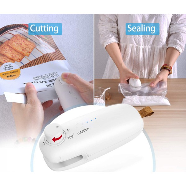 Φορητή συσκευή κοπής/σφράγισης πλαστικής σακούλας F3-PRO, 1300mAh