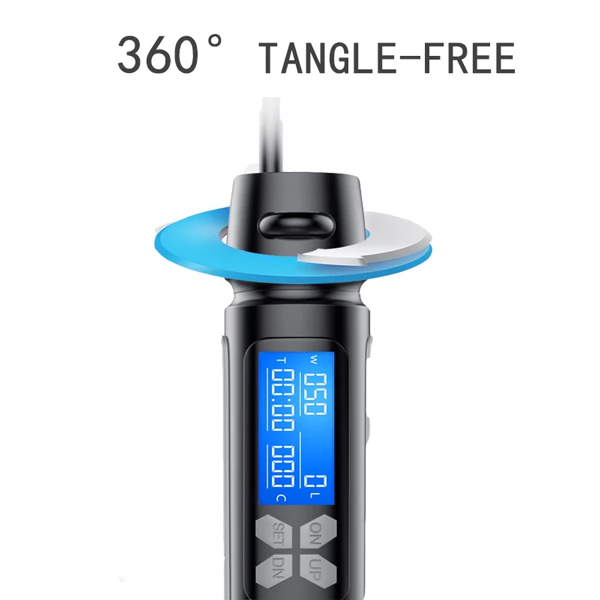 ADKING σχοινάκι γυμναστικής GYM-0019, με οθόνη LED, 3m, μαύρο ADKING σχοινάκι γυμναστικής GYM-0019, με οθόνη LED, 3m, μαύρο