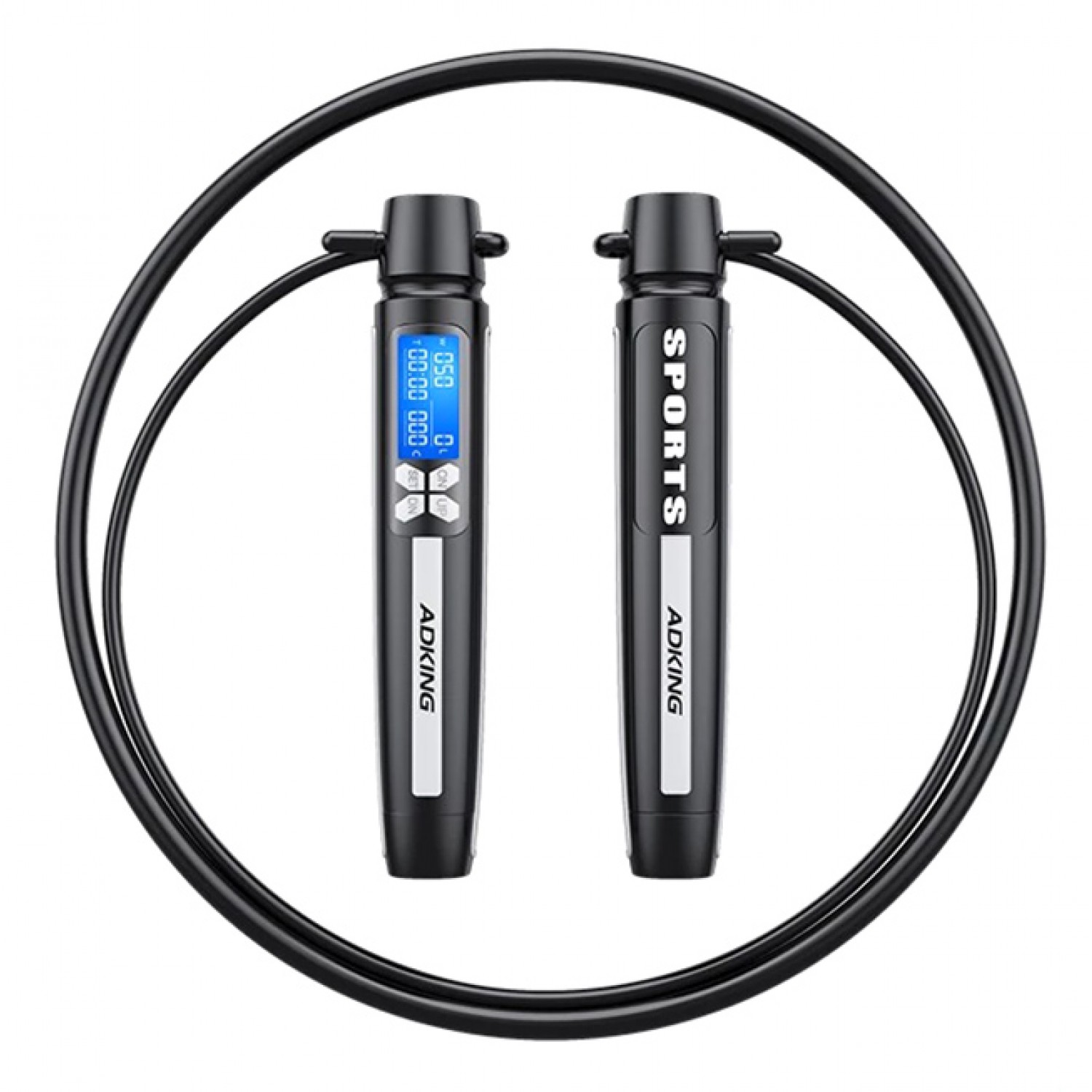 ADKING σχοινάκι γυμναστικής GYM-0019, με οθόνη LED, 3m, μαύρο ADKING σχοινάκι γυμναστικής GYM-0019, με οθόνη LED, 3m, μαύρο