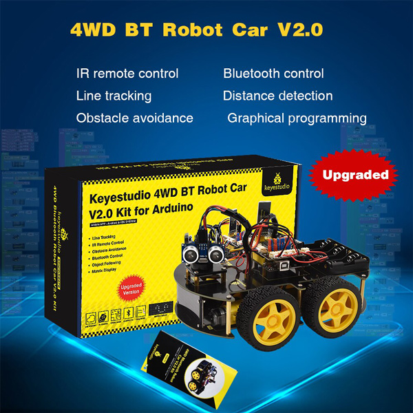 KEYESTUDIO 4WD BT robot car V2.0 kit KS0470, για Arduino