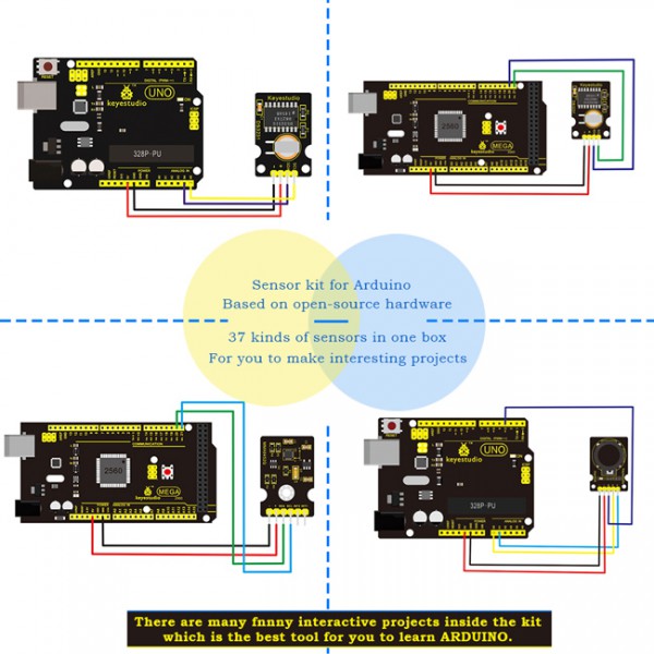 KEYESTUDIO 37 in 1 Sensor V2.0 kit για Arduino KS0399 KEYESTUDIO 37 in 1 Sensor V2.0 kit για Arduino KS0399