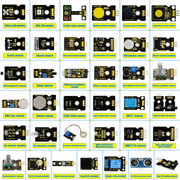 KEYESTUDIO 37 in 1 Sensor V2.0 kit για Arduino KS0399 KEYESTUDIO 37 in 1 Sensor V2.0 kit για Arduino KS0399