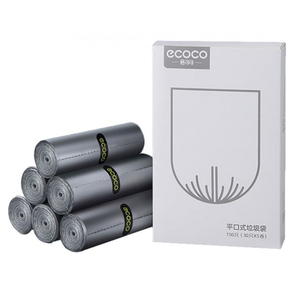 ECOCO Σακούλες απορριμμάτων flat-mouth E1917, 50x45cm, γκρι, 5x30τμχ ECOCO Σακούλες απορριμμάτων flat-mouth E1917, 50x45cm, γκρι, 5x30τμχ